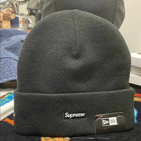 Supreme Black Beanie with Silver Embroidery - Picture 3 of 3